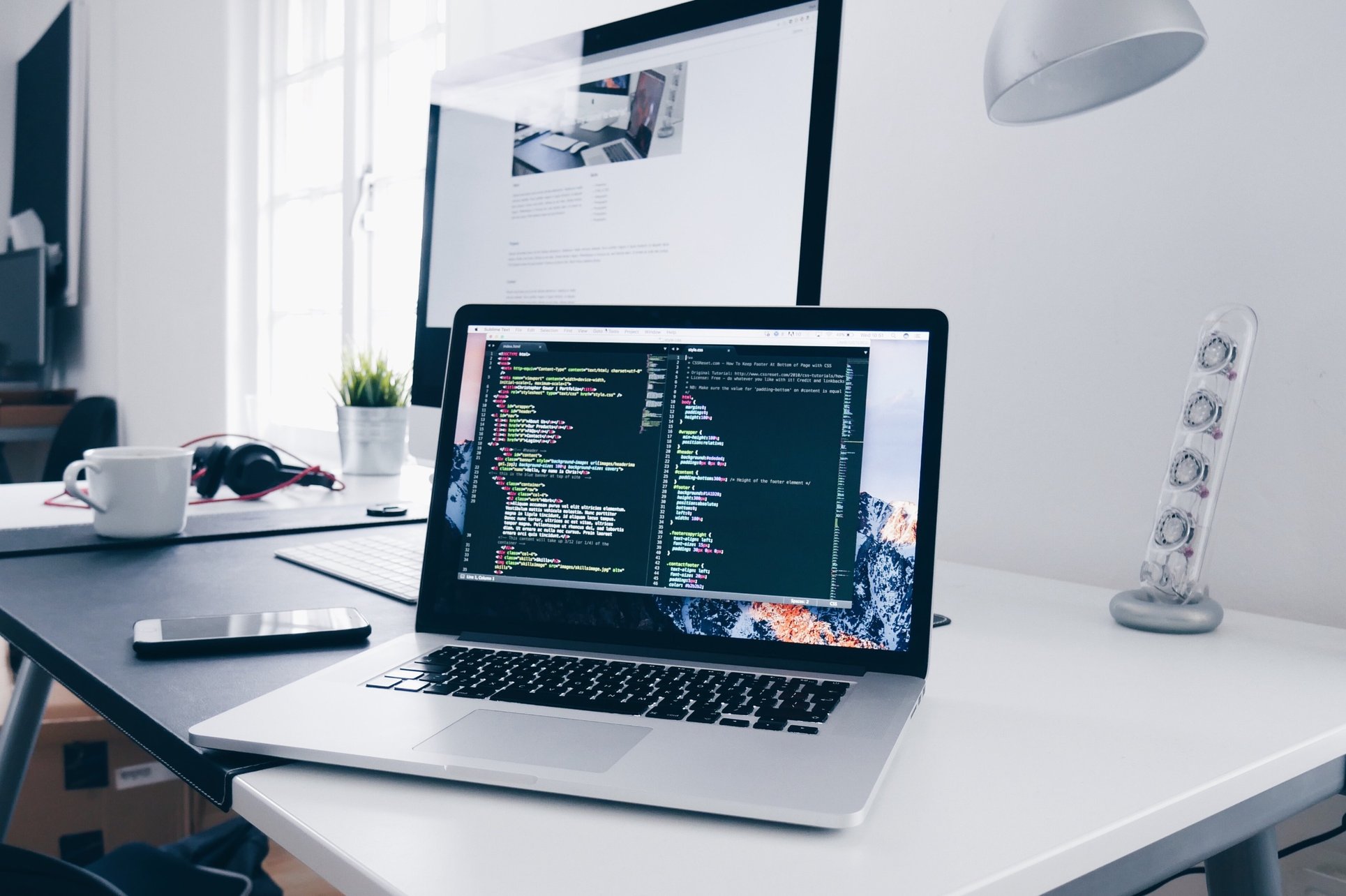 Image of a Laptop with a code
